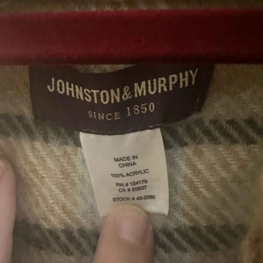 Johnston & Murphy Plaid Poncho